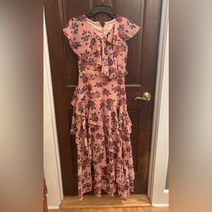 Joyfolie Floral Floor Length Dress